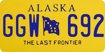AK license plate GGW692