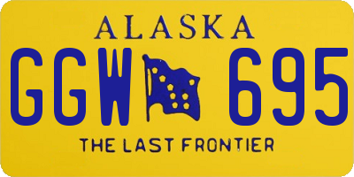 AK license plate GGW695