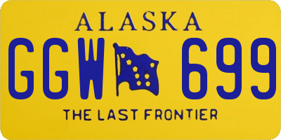 AK license plate GGW699