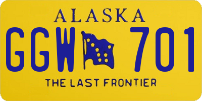 AK license plate GGW701
