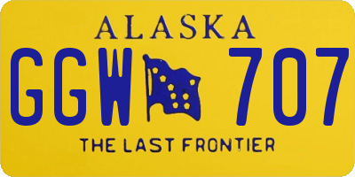 AK license plate GGW707