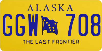 AK license plate GGW708
