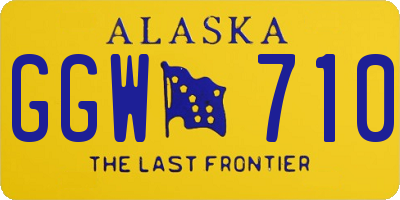AK license plate GGW710