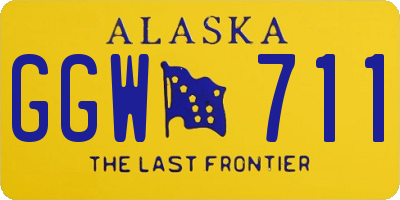 AK license plate GGW711