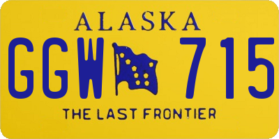 AK license plate GGW715