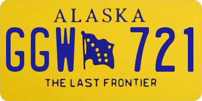 AK license plate GGW721