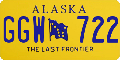 AK license plate GGW722