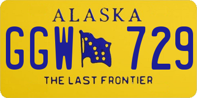 AK license plate GGW729