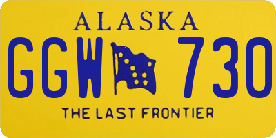 AK license plate GGW730