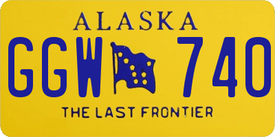 AK license plate GGW740