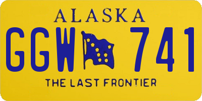 AK license plate GGW741