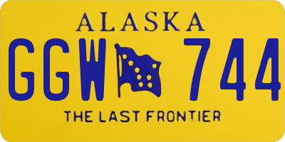 AK license plate GGW744