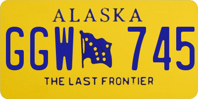 AK license plate GGW745
