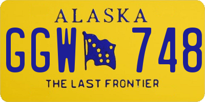 AK license plate GGW748