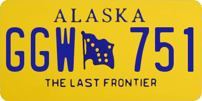 AK license plate GGW751