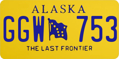 AK license plate GGW753