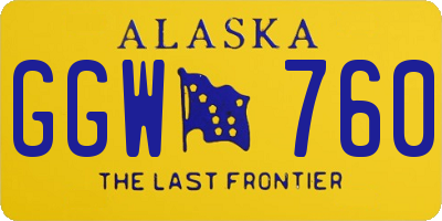 AK license plate GGW760
