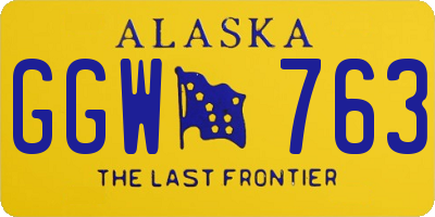AK license plate GGW763