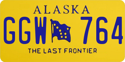 AK license plate GGW764