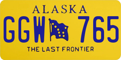 AK license plate GGW765