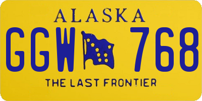 AK license plate GGW768