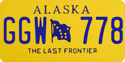 AK license plate GGW778