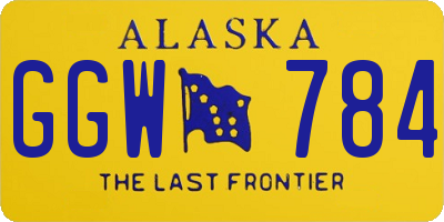 AK license plate GGW784