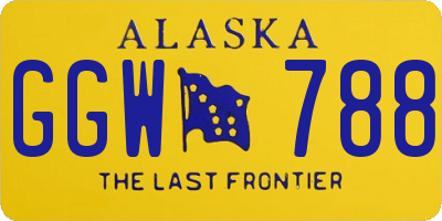 AK license plate GGW788