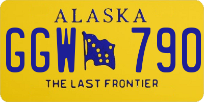 AK license plate GGW790