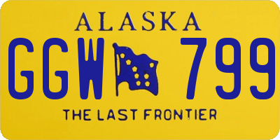 AK license plate GGW799
