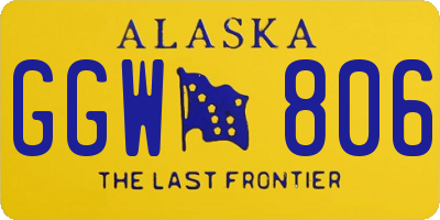 AK license plate GGW806