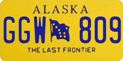 AK license plate GGW809