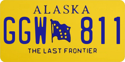 AK license plate GGW811