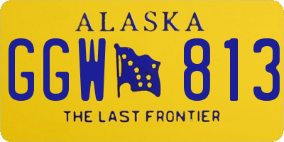 AK license plate GGW813