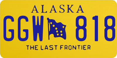 AK license plate GGW818