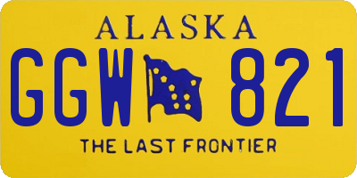 AK license plate GGW821