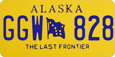 AK license plate GGW828