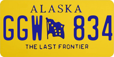AK license plate GGW834