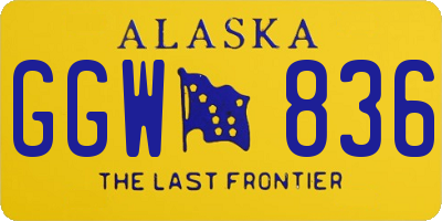 AK license plate GGW836