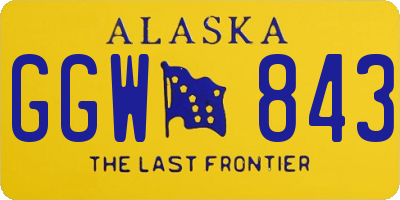AK license plate GGW843