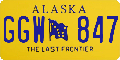 AK license plate GGW847