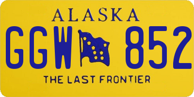 AK license plate GGW852