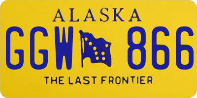 AK license plate GGW866