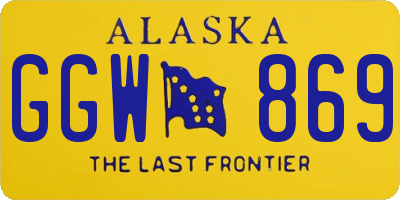 AK license plate GGW869