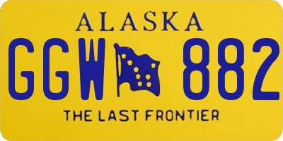 AK license plate GGW882