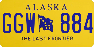 AK license plate GGW884