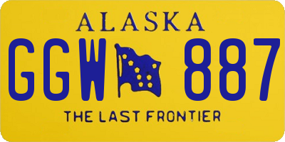 AK license plate GGW887