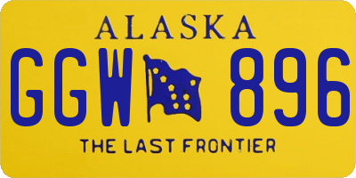 AK license plate GGW896