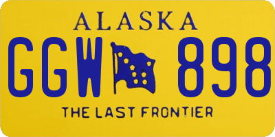 AK license plate GGW898