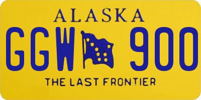 AK license plate GGW900